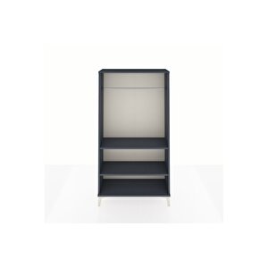 Arges Dolap 2 Raflı Kapaklı Tek Askılı 88x30x163 Antrasit-antrasit