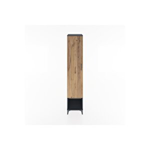 Hyperion Dolap 5 Raflı Tek Kapaklı 44x44x221 Antrasit-çam