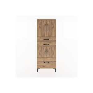 Hyperion Dolap 3 Raflı 3 Çekmeceli 4 Kapaklı 60x44x163 Çam-çam