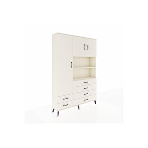 Arges Gardrop 8 Raflı 6 Çekmeceli 3 Kapaklı 132x30x195 Aytaşı-aytaşı