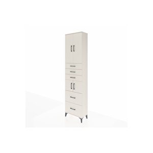 Arges Dolap 4 Raflı 5 Çekmeceli 4 Kapaklı 60x30x243 Aytaşı-aytaşı