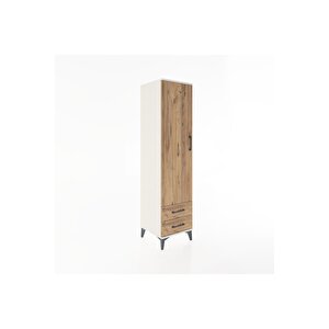 Hyperion Dolap Tek Raflı 2 Çekmeceli Tek Askılı 44x44x182 Aytaşı-çam