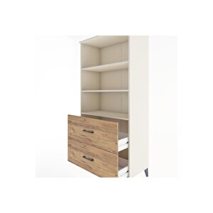 Hyperion Dolap 3 Raflı 2 Çekmeceli 88x44x182 Aytaşı-çam