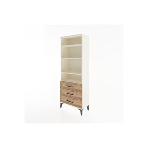 Arges Dolap 4 Raflı 3 Çekmeceli 60x30x163 Aytaşı-çam