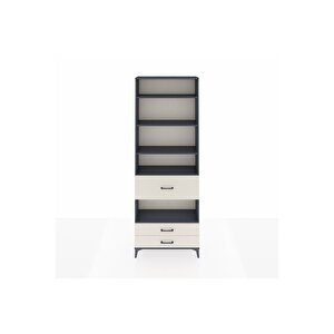 Arges Dolap 5 Raflı 3 Çekmeceli 88x30x243 Antrasit-aytaşı