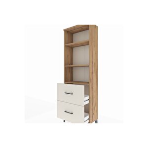 Arges Dolap 3 Raflı 2 Çekmeceli 60x30x182 Çam-aytaşı