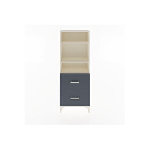 Arges Dolap 3 Raflı 2 Çekmeceli 60x30x163 Aytaşı-antrasit