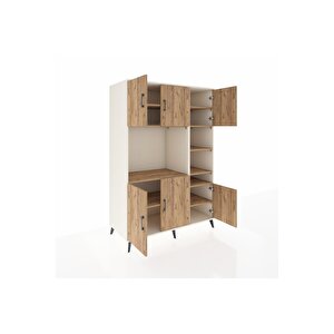 Kronos Dolap 10 Raflı 6 Kapaklı 132x59x195 Aytaşı-çam/çam