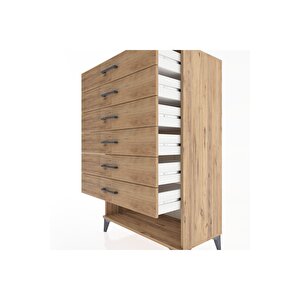 Hyperion Dolap 6 Çekmeceli 88x44x134 Çam-çam