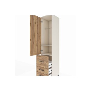 Hyperion Dolap 2 Raflı 3 Çekmeceli Tek Askılı 44x44x195 Aytaşı-çam