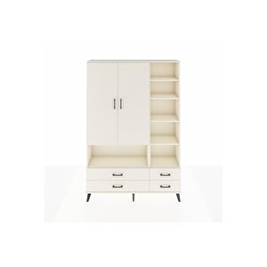 Arges Gardrop 10 Raflı 4 Çekmeceli 2 Kapaklı 132x30x195 Aytaşı-aytaşı