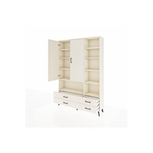 Arges Gardrop 10 Raflı 4 Çekmeceli 2 Kapaklı 132x30x195 Aytaşı-aytaşı