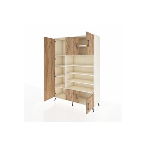 Hyperion Dolap 10 Raflı 5 Kapaklı 132x44x195 Aytaşı-çam/aytaşı