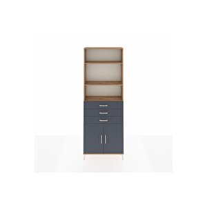 Arges Dolap 4 Raflı 3 Çekmeceli 2 Kapaklı 88x30x243 Çam-antrasit