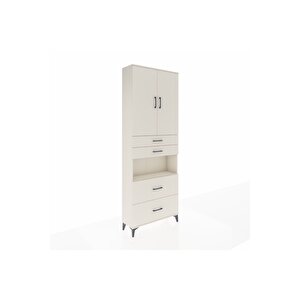 Arges Dolap 4 Raflı 4 Çekmeceli 2 Kapaklı 88x30x243 Aytaşı-aytaşı