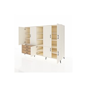 Kronos Dolap 11 Raflı 3 Çekmeceli 7 Kapaklı 220x59x163 Aytaşı-aytaşı/çam