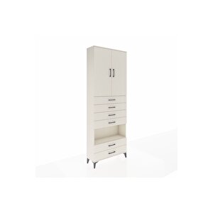 Arges Dolap 4 Raflı 6 Çekmeceli 2 Kapaklı 88x30x243 Aytaşı-aytaşı
