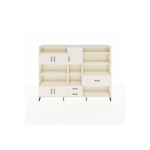 Arges Dolap 13 Raflı 3 Çekmeceli 5 Kapaklı 220x30x163 Aytaşı-aytaşı