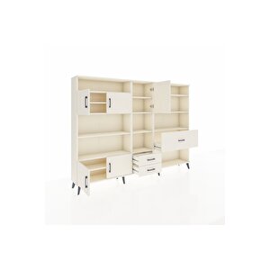 Arges Dolap 13 Raflı 3 Çekmeceli 5 Kapaklı 220x30x163 Aytaşı-aytaşı