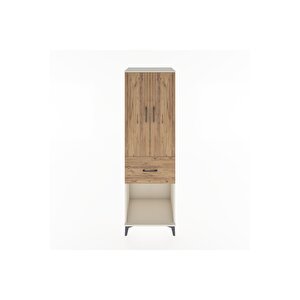 Hyperion Dolap Tek Raflı Tek Çekmeceli Tek Askılı 60x44x195 Aytaşı-çam