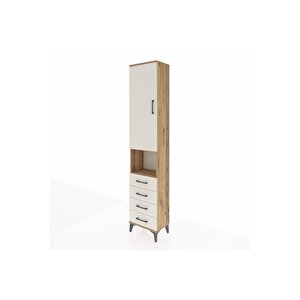 Arges Dolap 3 Raflı 4 Çekmeceli Tek Askılı 44x30x221 Çam-aytaşı