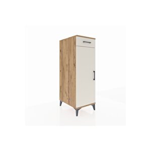 Kronos Dolap 2 Raflı Tek Çekmeceli Tek Kapaklı 44x59x134 Çam-aytaşı