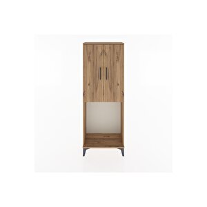 Arges Dolap Tek Raflı 2 Kapaklı Tek Askılı 60x30x163 Çam-çam