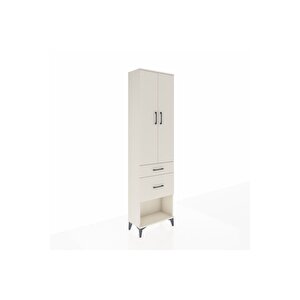 Arges Dolap 3 Raflı 2 Çekmeceli 2 Kapaklı 60x30x221 Aytaşı-aytaşı