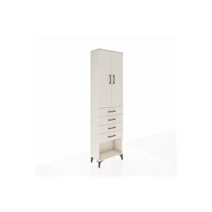 Arges Dolap 2 Raflı 4 Çekmeceli Tek Askılı 60x30x221 Aytaşı-aytaşı