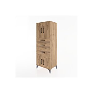 Hyperion Dolap 2 Raflı 3 Çekmeceli 4 Kapaklı 60x44x163 Çam-çam