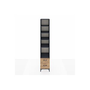 Hyperion Dolap 5 Raflı 2 Çekmeceli 44x44x243 Antrasit-çam