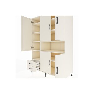 Kronos Dolap 10 Raflı 2 Çekmeceli 5 Kapaklı 132x59x195 Aytaşı-aytaşı/aytaşı