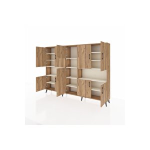 Arges Dolap 14 Raflı 10 Kapaklı 220x30x163 Çam-çam/aytaşı