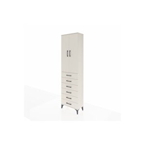 Arges Dolap 3 Raflı 6 Çekmeceli 2 Kapaklı 60x30x221 Aytaşı-aytaşı