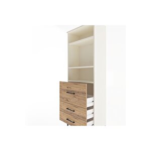 Arges Dolap 3 Raflı 3 Çekmeceli 60x30x163 Aytaşı-çam