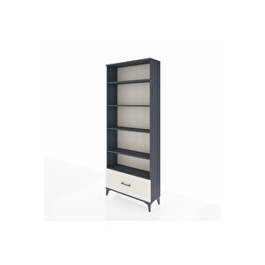 Arges Dolap 5 Raflı Tek Çekmeceli 88x30x221 Antrasit-aytaşı