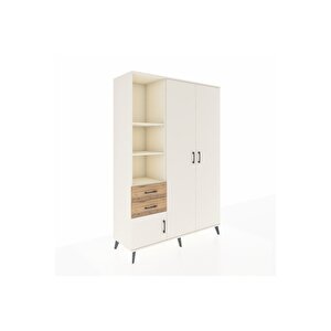 Hyperion Dolap 5 Raflı 2 Çekmeceli Tek Askılı 132x44x195 Aytaşı-aytaşı/çam