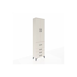 Arges Dolap 3 Raflı 4 Çekmeceli 2 Kapaklı 60x30x221 Aytaşı-aytaşı