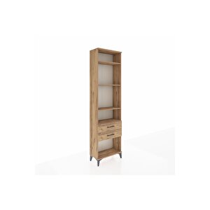 Arges Dolap 4 Raflı 2 Çekmeceli 60x30x221 Çam-çam