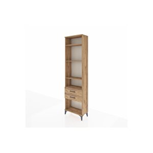 Arges Dolap 4 Raflı 2 Çekmeceli 60x30x221 Çam-çam