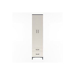 Arges Dolap 4 Raflı 2 Çekmeceli 2 Kapaklı 60x30x243 Antrasit-aytaşı