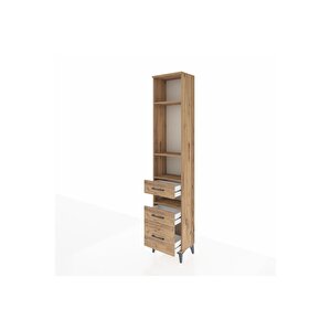 Arges Dolap 4 Raflı 3 Çekmeceli 44x30x221 Çam-çam