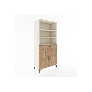 Hyperion Dolap 4 Raflı Tek Çekmeceli 2 Kapaklı 88x44x195 Aytaşı-çam