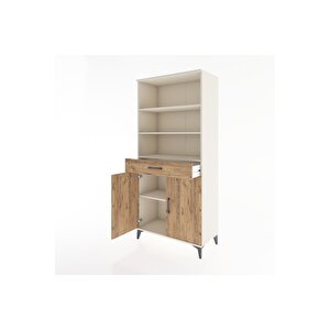 Hyperion Dolap 4 Raflı Tek Çekmeceli 2 Kapaklı 88x44x195 Aytaşı-çam