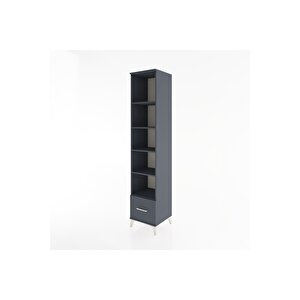 Hyperion Dolap 5 Raflı Tek Çekmeceli 44x44x221 Antrasit-antrasit