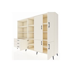 Hyperion Dolap 11 Raflı 3 Çekmeceli 5 Kapaklı 220x44x163 Aytaşı-aytaşı