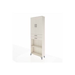 Arges Dolap 4 Raflı 2 Çekmeceli 2 Kapaklı 88x30x243 Aytaşı-aytaşı