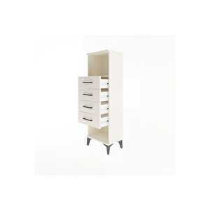 Arges Dolap Tek Raflı 4 Çekmeceli 44x30x134 Aytaşı-aytaşı