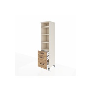 Hyperion Dolap 4 Raflı 3 Çekmeceli 44x44x195 Aytaşı-çam