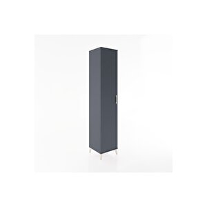 Hyperion Dolap 3 Raflı Tek Kapaklı 44x44x221 Antrasit-antrasit